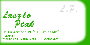 laszlo ptak business card